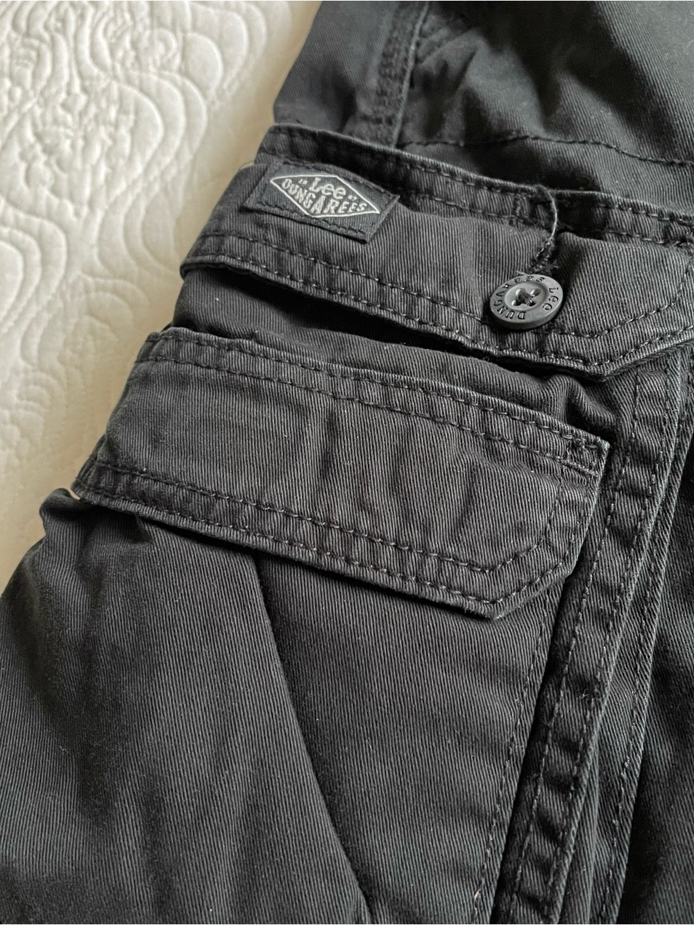 LEE Dungaree Cargo Shorts Black Men’s Size 38 - Picture 6 of 11